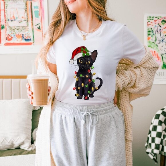 Gildan Other - Cat Christmas T-Shirt, Christmas Cat T-Shirt, Funny Cat Christmas T-Shirt